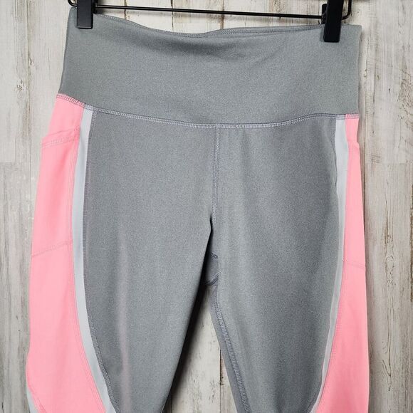 Avia Athletic Workout Leggings Gray Pink Size Small - Picture 4 of 7